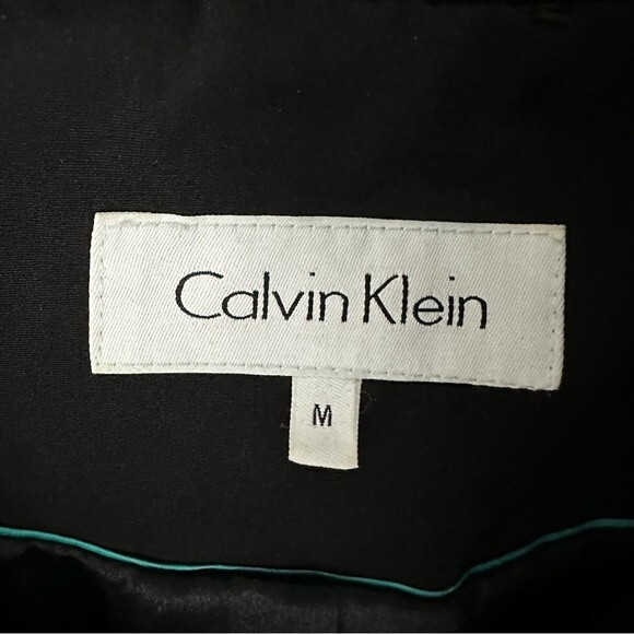 Calvin Klein Black Trenchcoat With Detachable Hood Size Medium - Picture 14 of 16